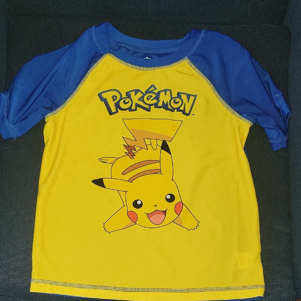 Kids Yellow and Blue Pikachu Rashguard